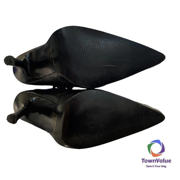 Colin Stuart Womens Pointed Toe Boots Black Leather Zipper Over Knee Zip 5 M - Picture 6 of 8